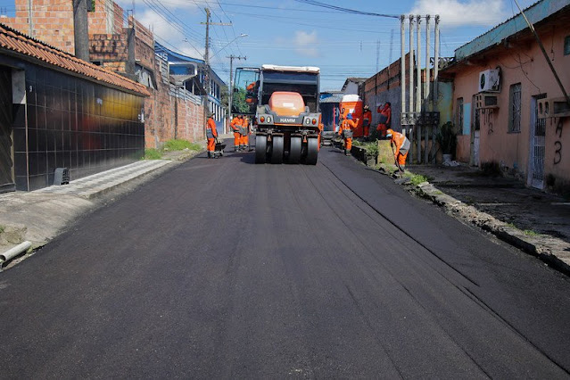 Mutirão de obras da Prefeitura de Manaus leva infraestrutura a mais de cem ruas da cidade