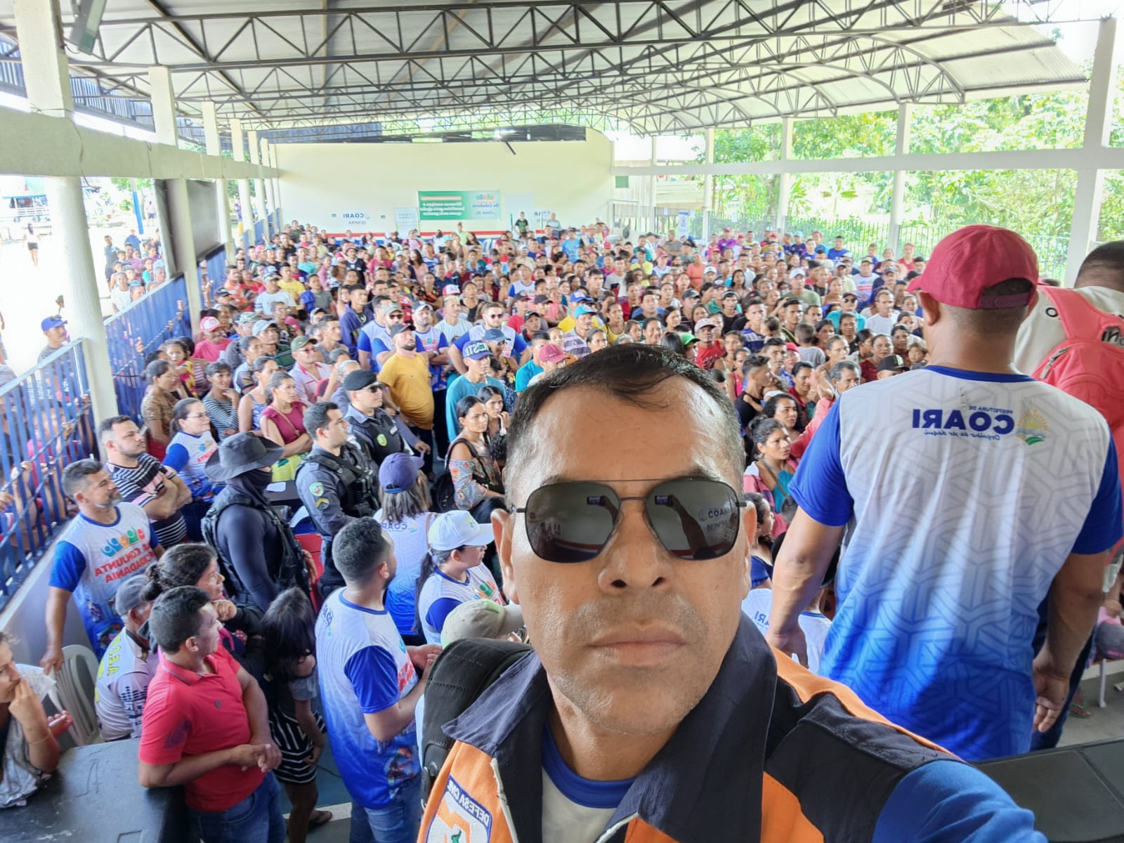 Coari- Secretario de Segurança Pública e Defesa Social coronel Afonso Garcia participa da ação comunitária na comunidade Vila do Trocaris