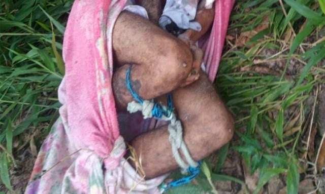 Corpo de homem é encontrado amarrado e enrolado em lençol