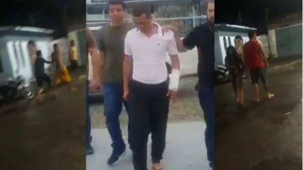 Veja vídeo: Homem é preso suspeito de atirar em amigo após ter sido chamado de ‘corno’ em Manaus