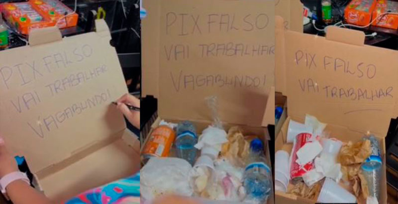 Após PIX falso, pizzaria manda lixo para ‘cliente’ em Manaus; veja o vídeo