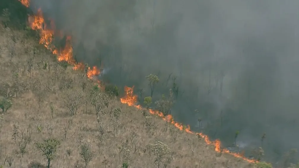 Incêndio de grandes proporções atinge Parque Nacional de Brasília