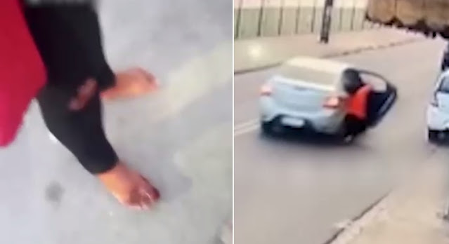 Condutora de carro de aplicativo arrasta passageira pendurada em porta de veículo em Manaus; veja vídeo