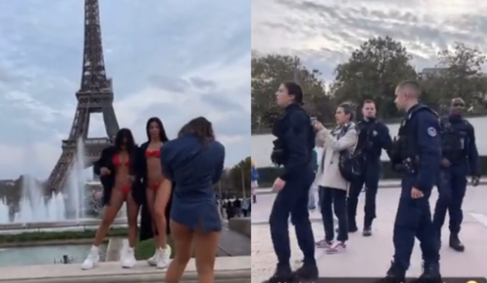 Brasileiras são barradas pela polícia por tirar fotos de biquíni em frente da torre Eiffel