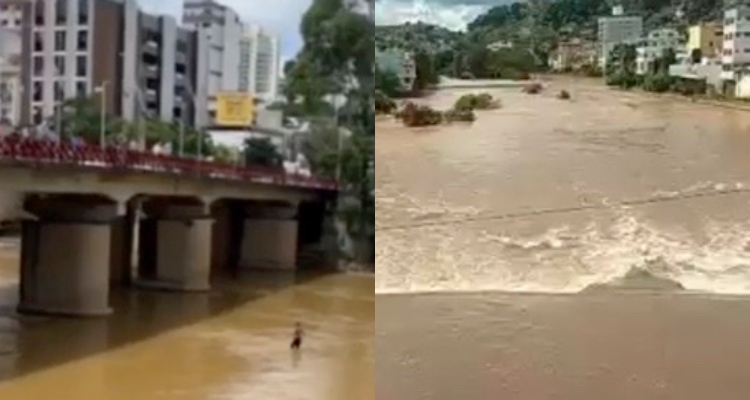 Assaltante se joga em rio para fugir da polícia