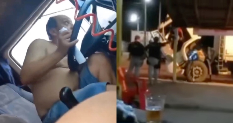 Caminhoneiro ‘altamente ch4pado’ é preso pela PRF fazendo zigue-zague em rodovia