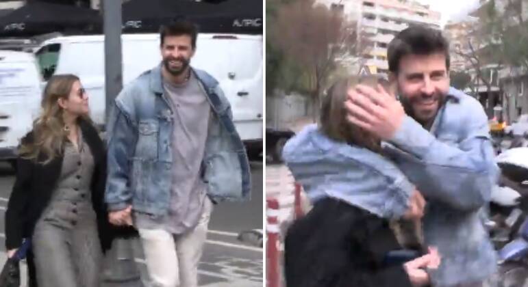 Namorada de Piqué bate em placa enquanto fugia de perguntas sobre Shakira