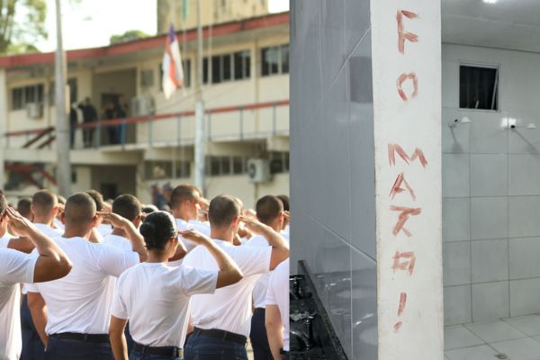 ‘CFO mata’, diz frase escrita com sangue de aluno do curso de formação dos oficiais de segurança pública em Manaus