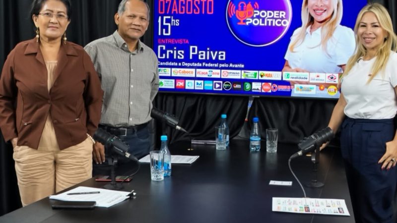 Cris Paiva destaca trajetória e propostas para o Amazonas durante entrevista ao Podcast Poder Político