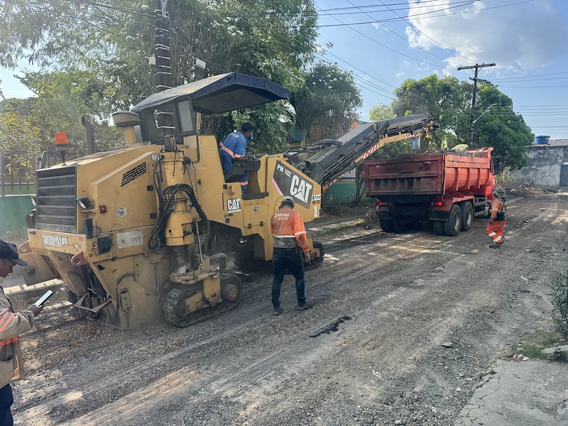 Prefeitura de Manaus avança no recapeamento de 141 ruas e leva nova frente de obras ao núcleo 1 do bairro Cidade Nova