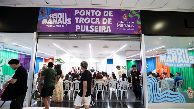 Prefeitura de Manaus inicia retirada de pulseiras do ‘#SouManaus Passo a Paço 2026’ nesta sexta-feira
