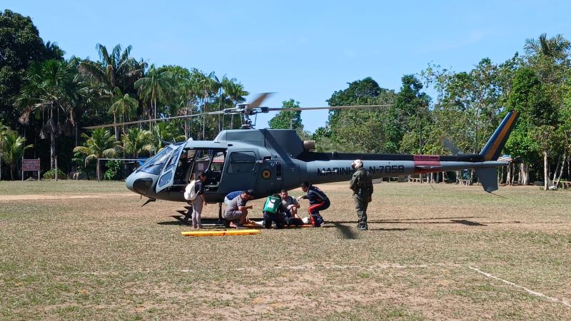 Samu Manaus resgata paciente em comunidade rural com apoio aéreo da Marinha do Brasil