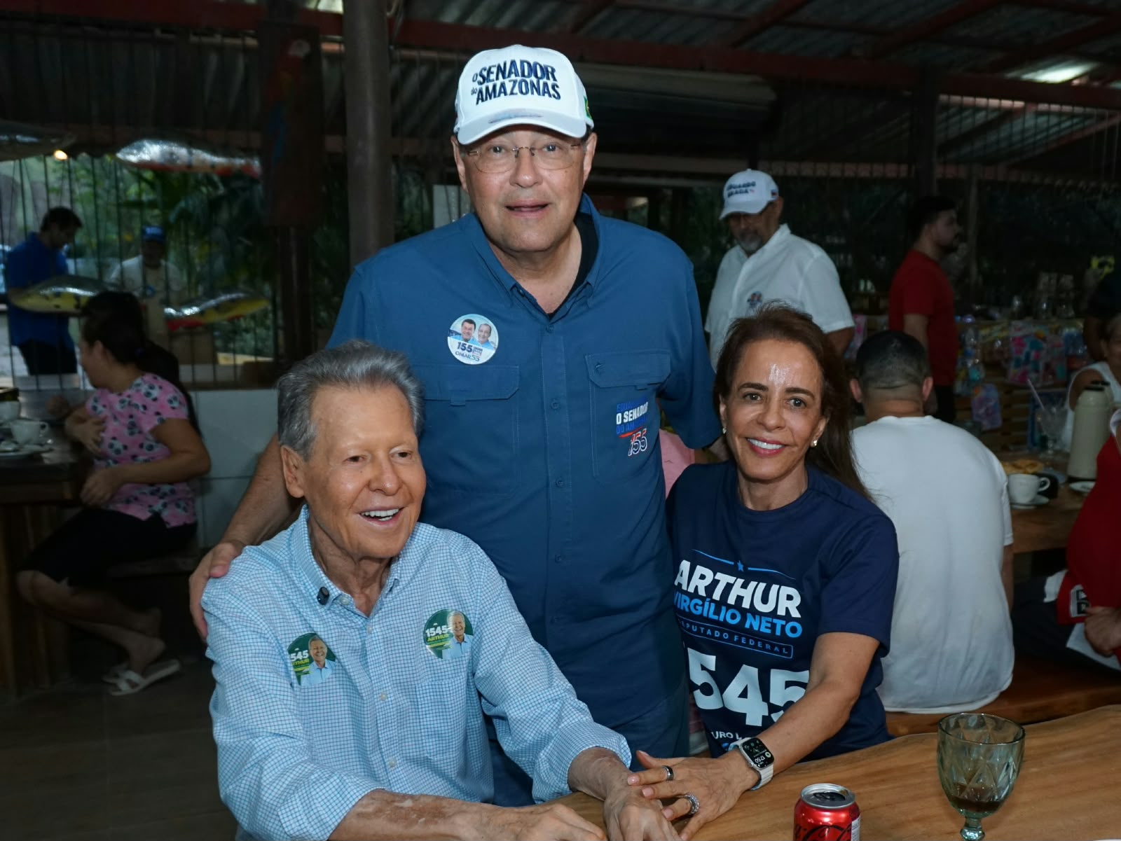 Arthur Virgílio realiza comício em Rio Preto da Eva ao lado de Eduardo Braga