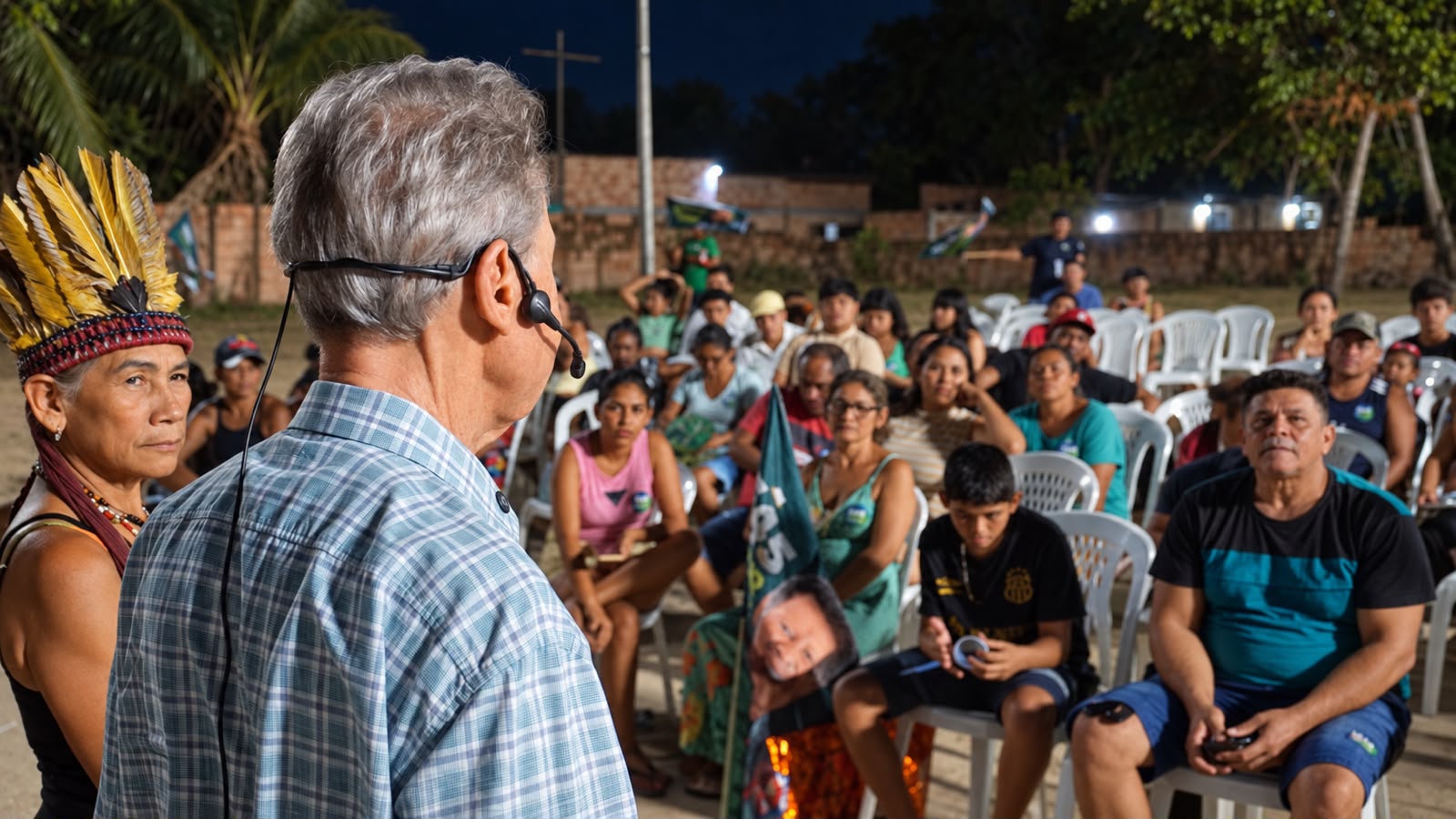 Na comunidade Santa Inês, Arthur Virgílio Neto reforça defesa dos povos originários e propõe hospital nacional indígena em Manaus