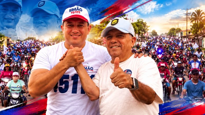Simão Peixoto movimenta Novo Aripuanã com grande carreata na reta final da campanha
