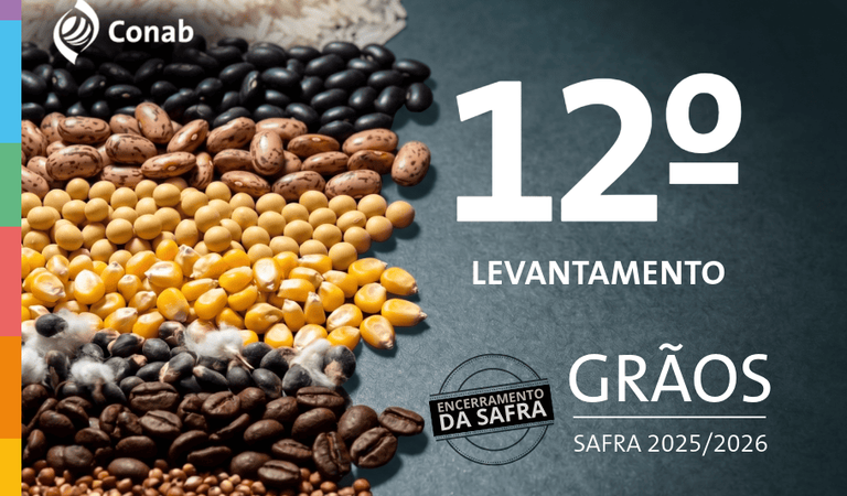 Conab estima produção recorde na safra 2025/26 com 361,7 milhões de toneladas de grãos