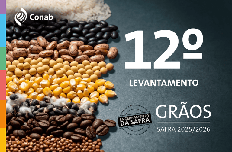 Conab estima produção recorde na safra 2025/26 com 361,7 milhões de toneladas de grãos