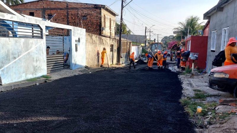 Prefeitura de Manaus recupera ruas São João e Izaura e melhora mobilidade no Zumbi dos Palmares