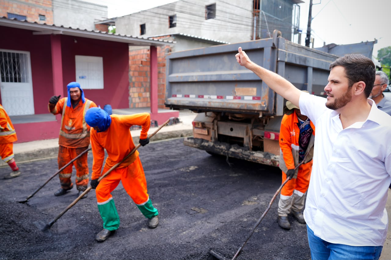Prefeito Renato Junior avança com 48 frentes de obras pela capital e acelera execução de serviços no verão