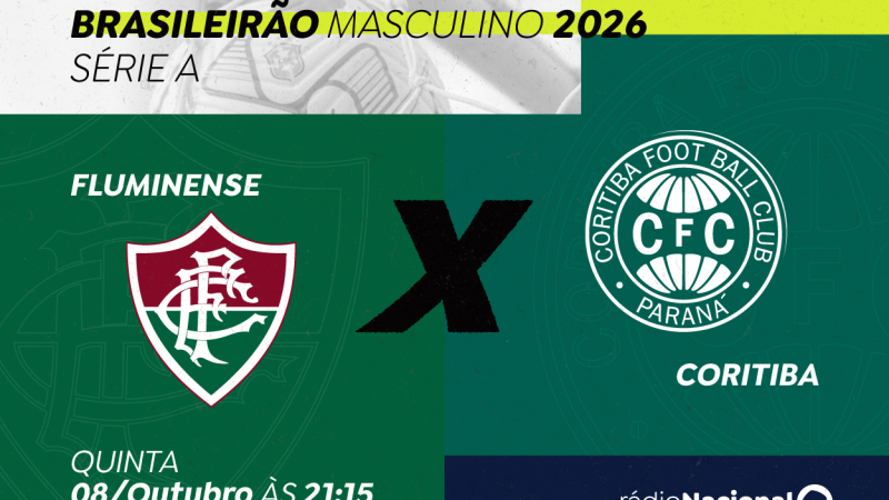Rádio Nacional transmite Fluminense x Coritiba pelo Brasileirão nesta quinta (8)