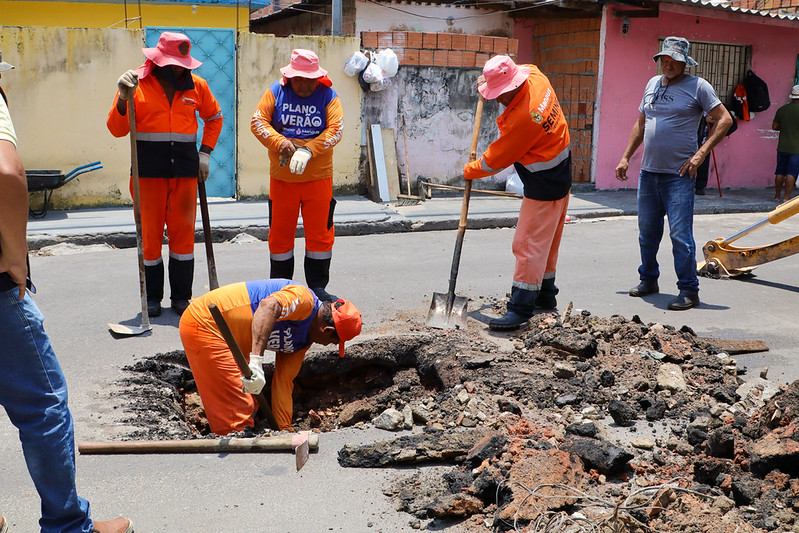 Prefeitura recupera drenagem após identificar instalação irregular em rua no São José Operário