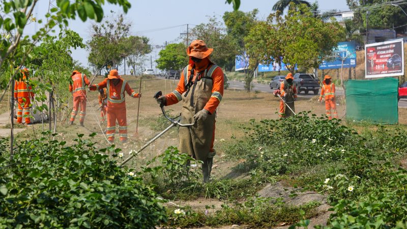Prefeitura de Manaus reforça limpeza na avenida das Torres com ação que reúne mais de 500 trabalhadores