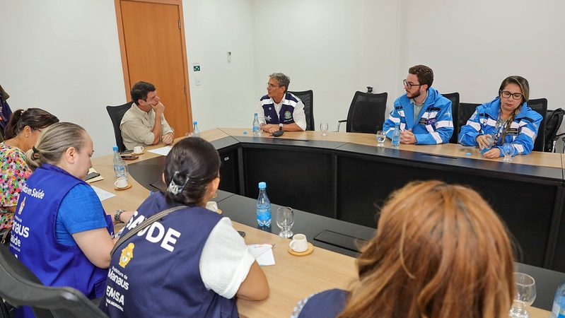 Prefeitura de Manaus reúne com a Força Nacional do SUS e apresenta demandas para reforçar assistência à saúde diante das queimadas e da estiagem que atingem o Amazonas