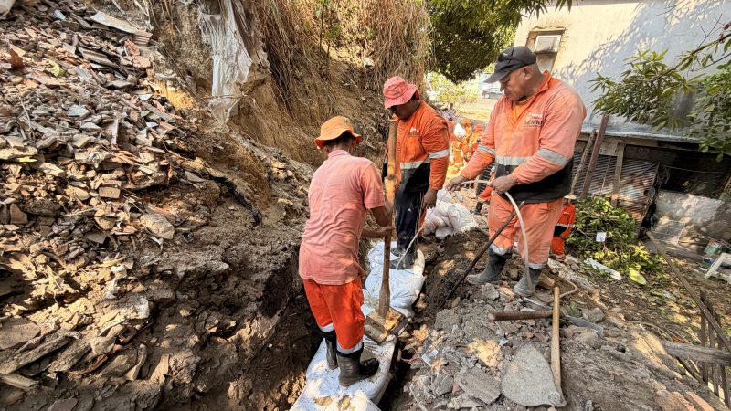 Prefeitura de Manaus utiliza técnica ‘Rio Rap’ para conter erosão no Centro