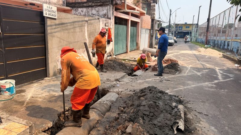 Prefeitura de Manaus recupera drenagem profunda no bairro Petrópolis e melhora infraestrutura para moradores
