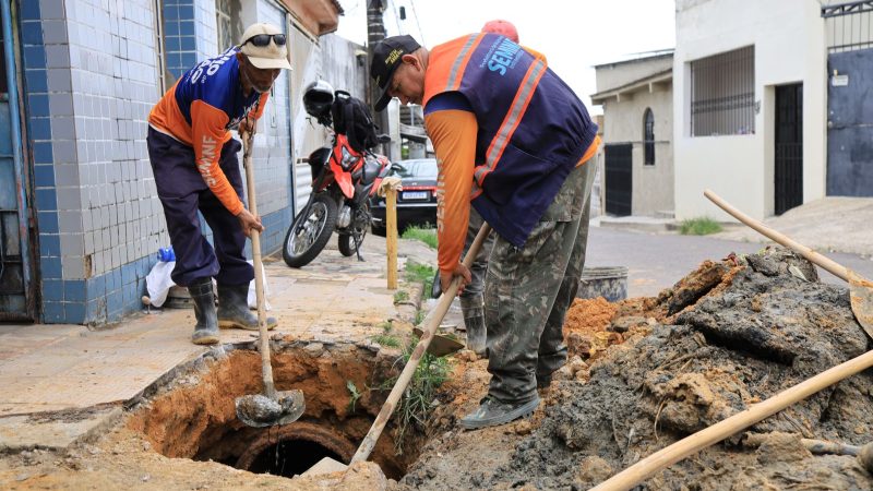 Prefeitura de Manaus recupera rede de drenagem no bairro Redenção e reforça prevenção de alagamentos na região 
