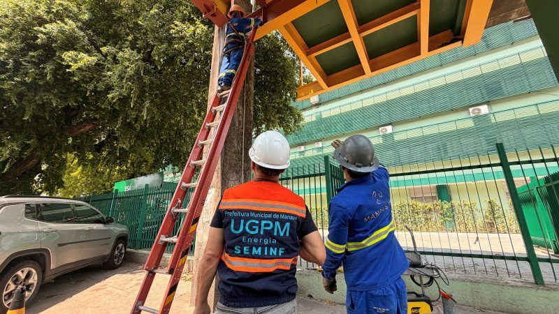 Prefeitura de Manaus reforça iluminação e revitaliza passarela na avenida Carvalho Leal