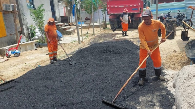 Prefeitura de Manaus recapeia rua Cristo Rei e melhora condições de circulação no Nova Cidade