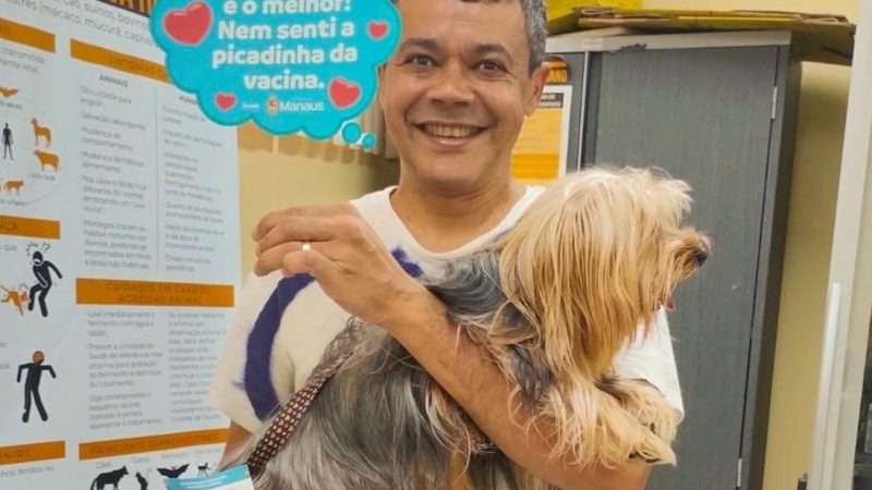 Prefeitura reforça vacinação antirrábica gratuita em 27 pontos fixos distribuídos em todas as zonas de Manaus