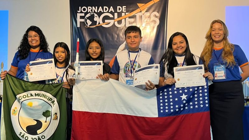 Estudantes de comunidade ribeirinha de Manaus conquistam 2º e 3º lugar na Olimpíada Brasileira de Foguetes 
