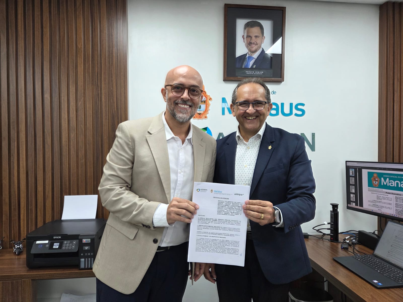 Prefeitura de Manaus e Ambipar se reúnem para estudar programa que poderá transformar reciclagem em créditos para serviços públicos